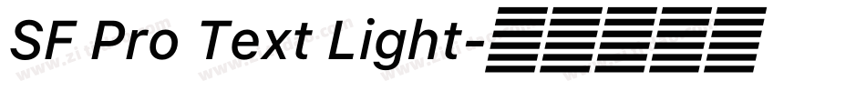 SF Pro Text Light字体转换